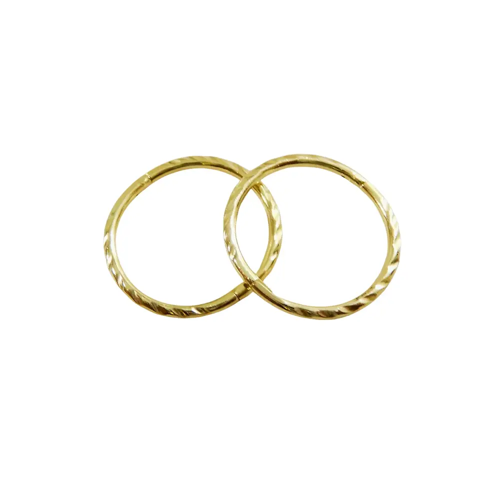 Thumbnail: Classic 12mm twist texture sleeper hoops crafted in 9ct gold