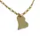 Thumbnail: 9ct yellow gold textured heart pendant on chain displayed close-up
