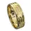 Thumbnail: Solid gold band featuring Greek Key design and brushed finish