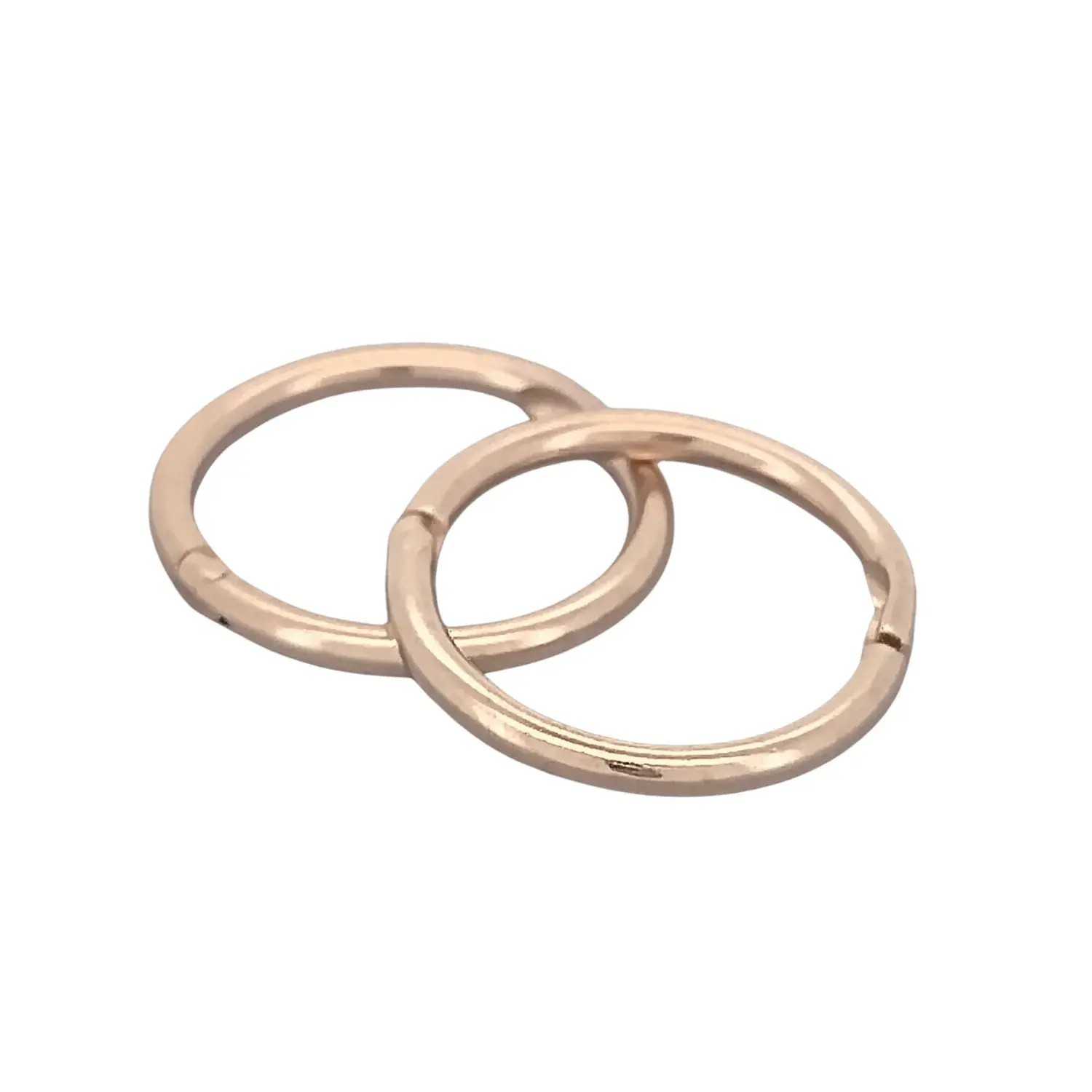 Pair of 9ct rose gold 8mm sleeper earrings with polished finish