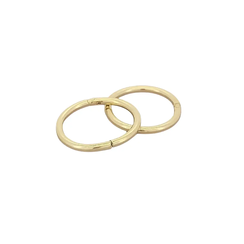 Thumbnail: Classic 9ct yellow gold sleeper earrings 8mm polished design isolated on white background