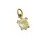 Thumbnail: Small yellow gold turtle pendant charm displayed flat
