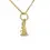 Thumbnail: Full display of 9ct yellow gold rabbit pendant necklace against white background