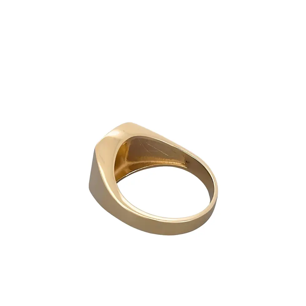 Thumbnail: Classic men’s gold signet ring overhead view