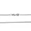 Thumbnail: Fine 2.1mm white gold curb link necklace shown flat with clasp