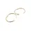 Thumbnail: Open clasp view of 12mm yellow gold sleeper hoops isolated on white