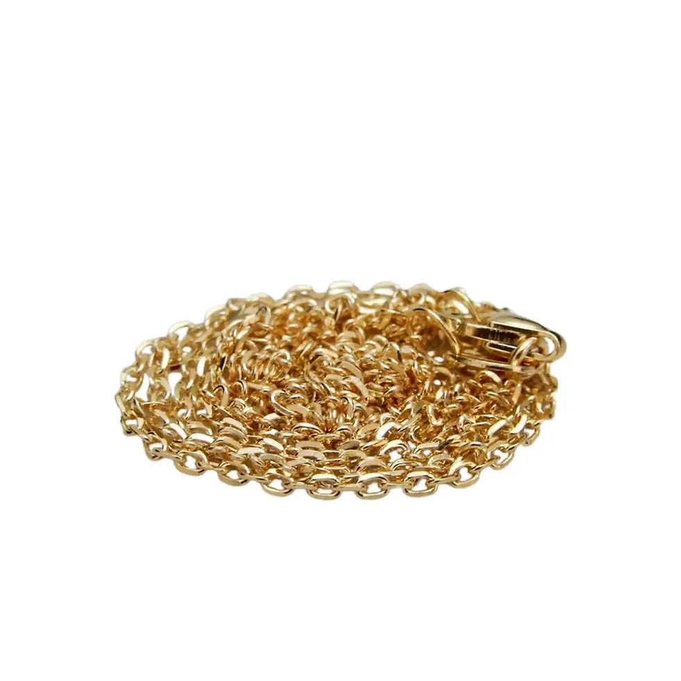Thumbnail: Coiled 9ct yellow gold 1.1mm cable chain necklace