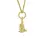 Thumbnail: Front view of 9ct yellow gold rabbit pendant with detailed fur texture on chain