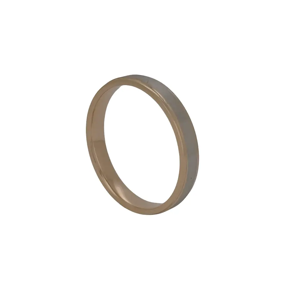 Thumbnail: 3mm rose gold ring featuring polished and brushed design
