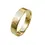Thumbnail: Classic flat profile wedding band in polished yellow gold shown angled