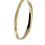 Thumbnail: Upright angled view of 9ct gold round bangle showing polished shine