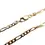 Thumbnail: Close-up of lobster clasp fastening on 2.8mm yellow gold Figaro bracelet