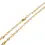 Thumbnail: Full-length view of 2.5mm yellow gold Singapore twist anklet displayed flat