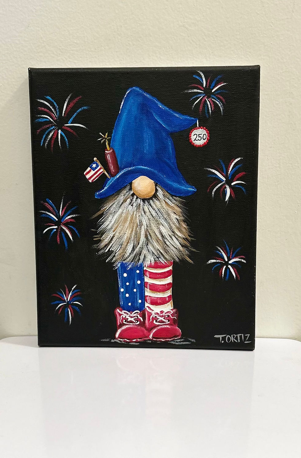 Canvas Acrylic Painting with Trisha