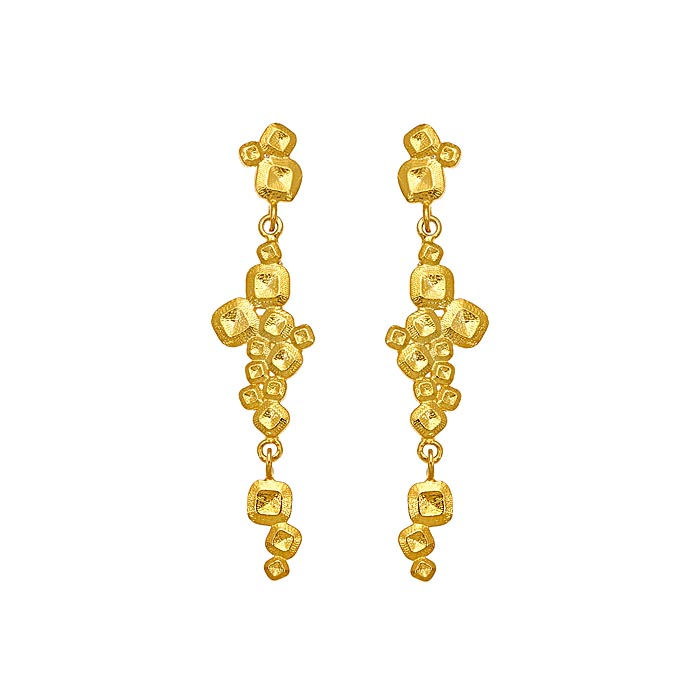 Μακριά Σκουλαρίκια από επιχρυσωμένο ασήμι 925˚