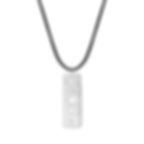 Unisex cord necklace with a silver pendant in a clean minimalist design.