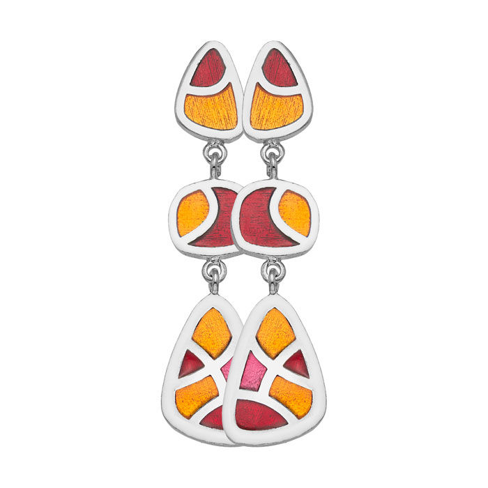 Thumbnail: silver earrings with enamel