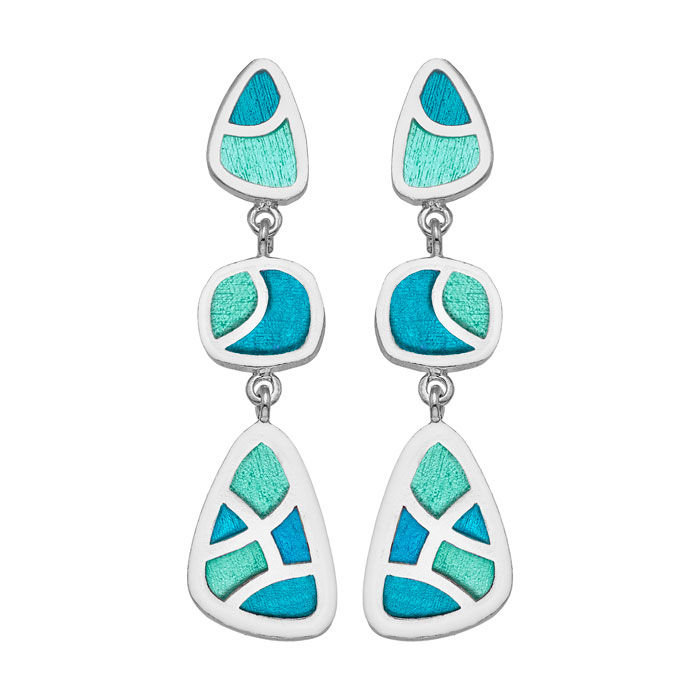 Thumbnail: silver earrings with enamel