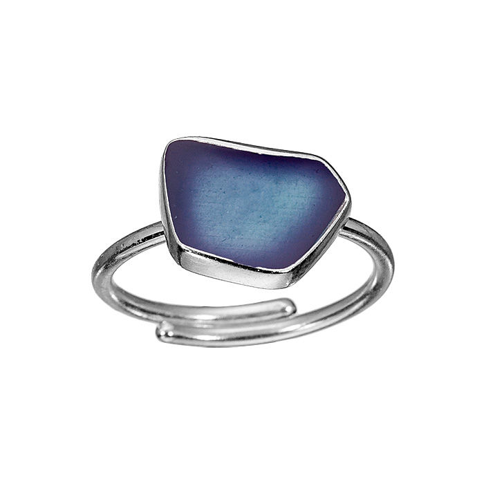 Thumbnail: Sea glass and enamel rings