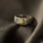 Handmade men’s ring in gold and silver
