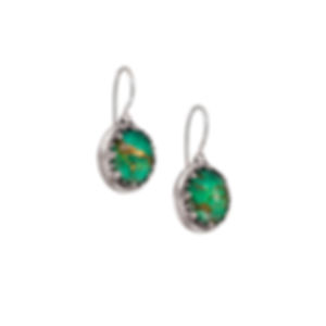 Medium Oval Earrings in Sterling Silver with Doublet Stones