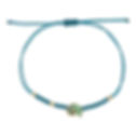 macrame bracelet in silver with enamel