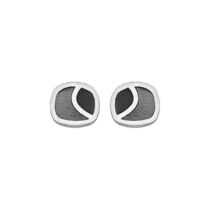 Thumbnail: silver earrings with enamel
