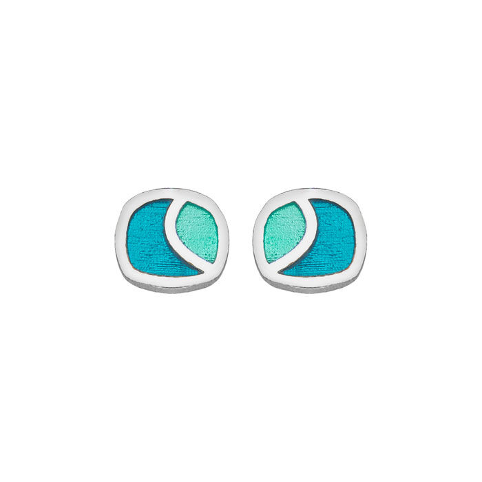 Thumbnail: silver earrings with enamel