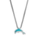 silver dolphin necklace with enamel