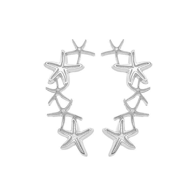 Earrings in silver with enamel in Aegean Region