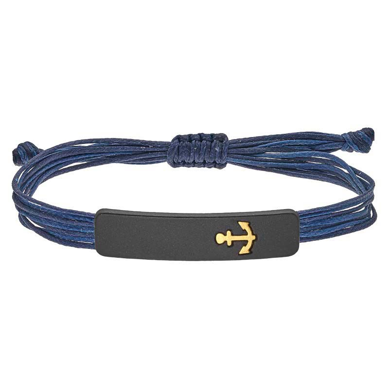 Thumbnail: Handmade adjustable cord bracelet with metal charm – minimalist unisex jewelry.
