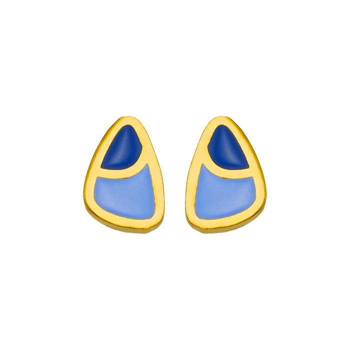 Thumbnail: silver earrings with enamel