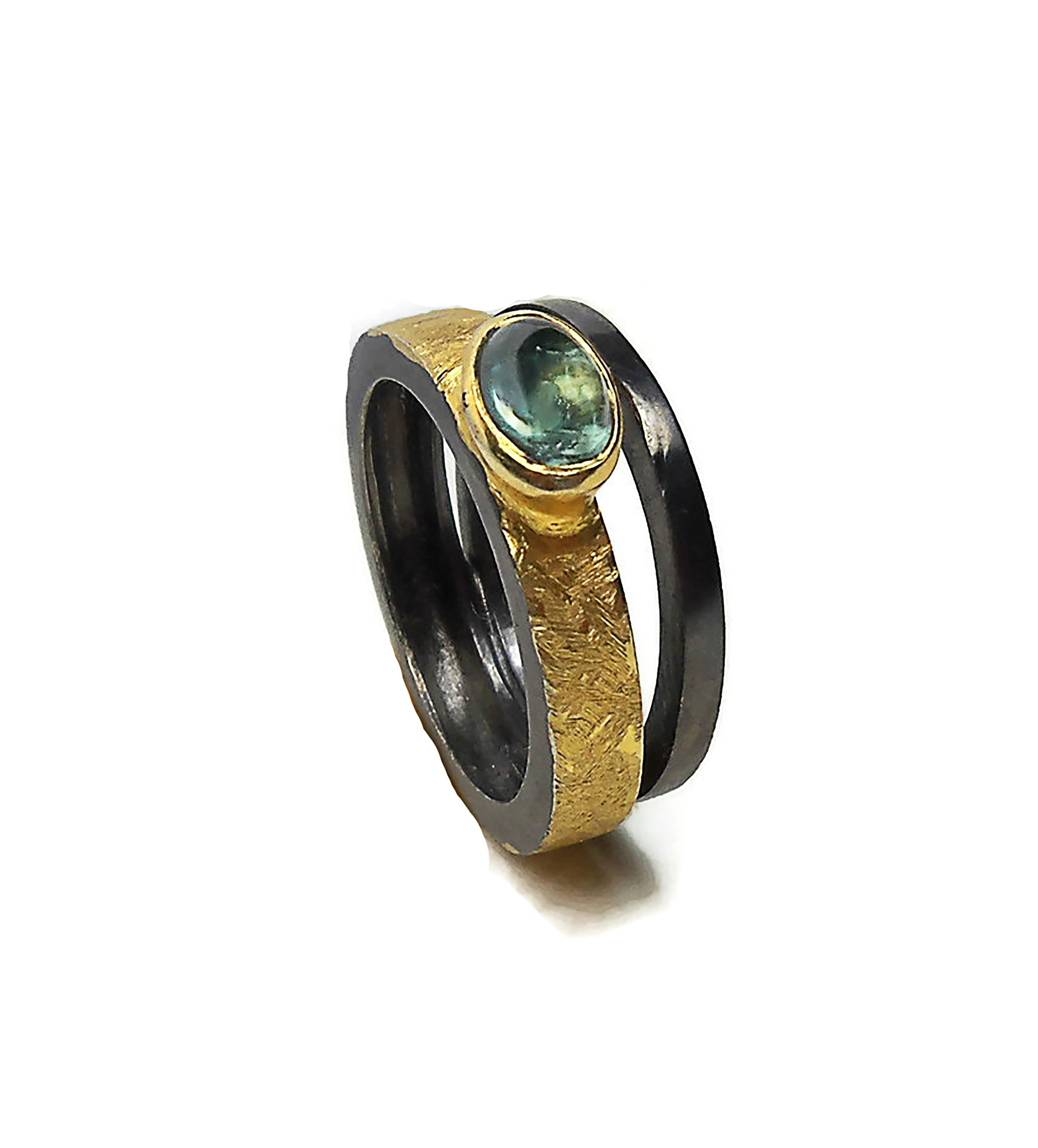 Greek Handmade Ring with Gemstones