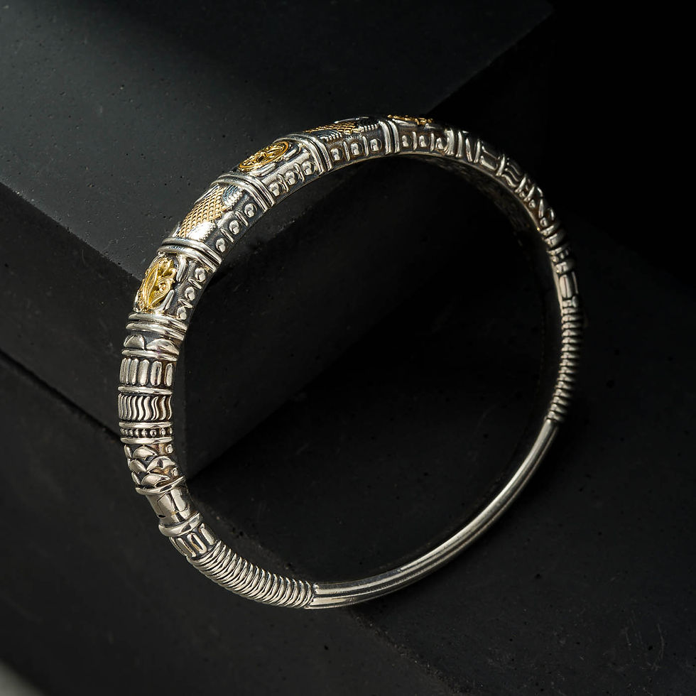 Μικρογραφία: Handmade men’s bracelet in gold and silver