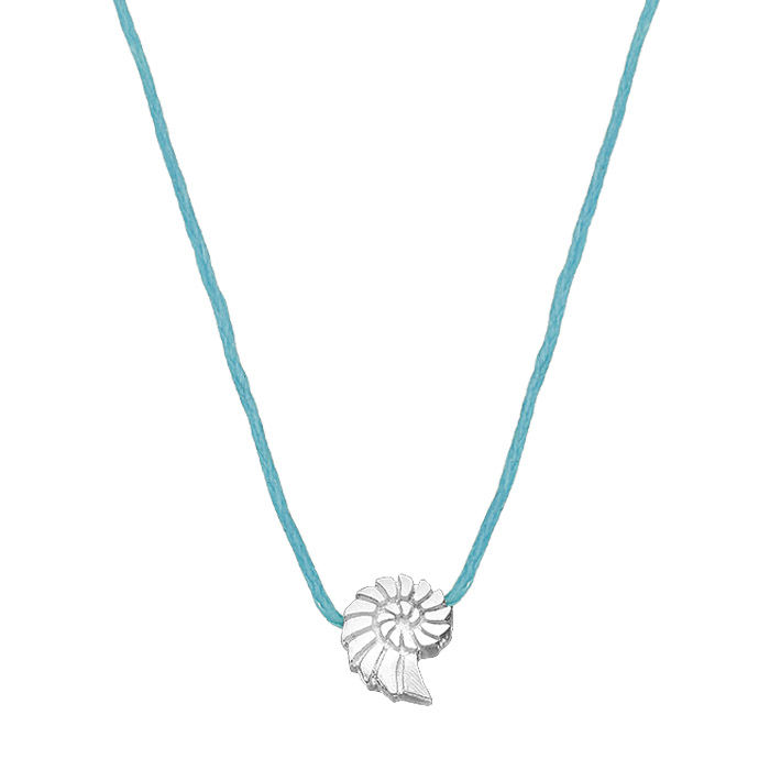 Μικρογραφία: Necklace with cord in silver with enamel