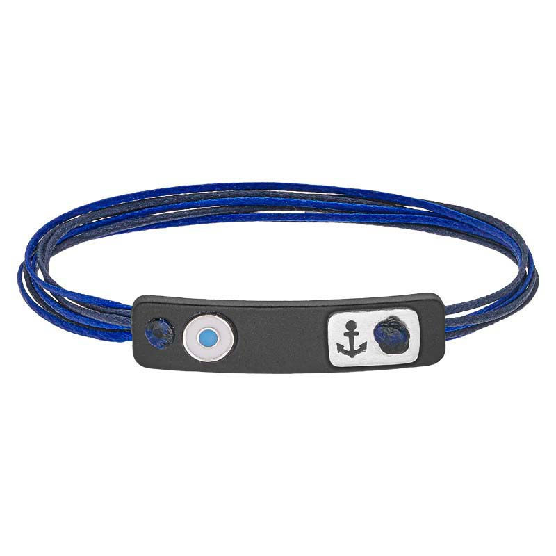 Thumbnail: Handmade cord bracelet with silver element – minimalist unisex jewelry.