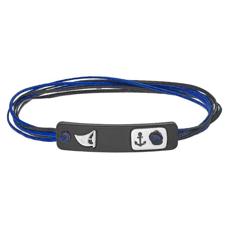 Thumbnail: Handmade cord bracelet with silver element – minimalist unisex jewelry.