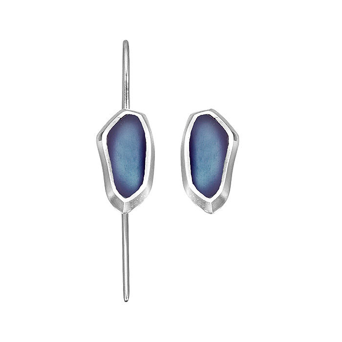 Thumbnail: Sea glass and enamel earrings