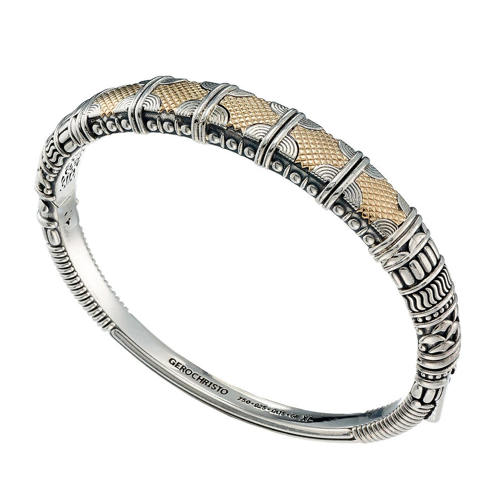 Μικρογραφία: Handmade men’s bracelet in gold and silver