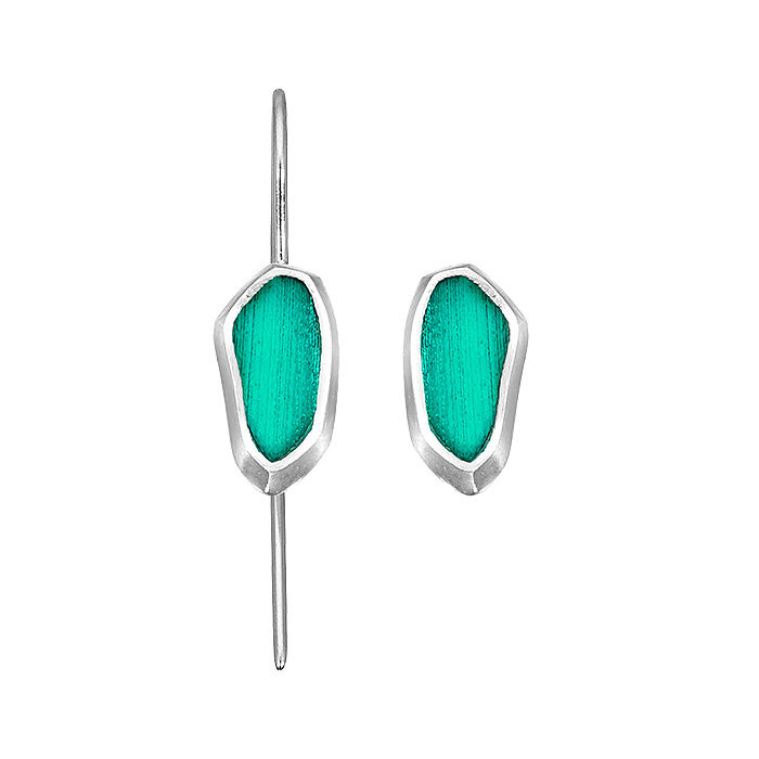 Μικρογραφία: Sea glass and enamel earrings