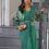 Thumbnail: Drape Saree - Saree, Jacket & Belt Set - Sea Green.