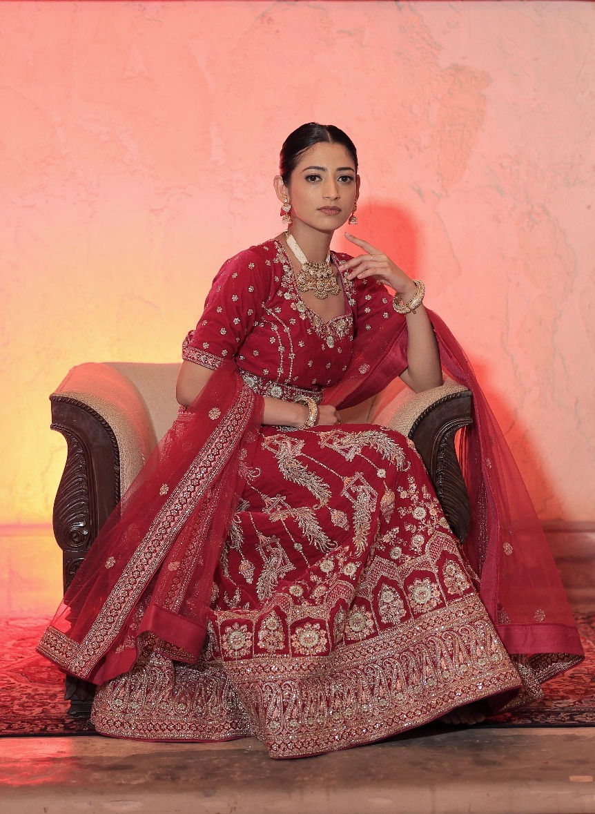 Thumbnail: Pink Bridal Lehenga