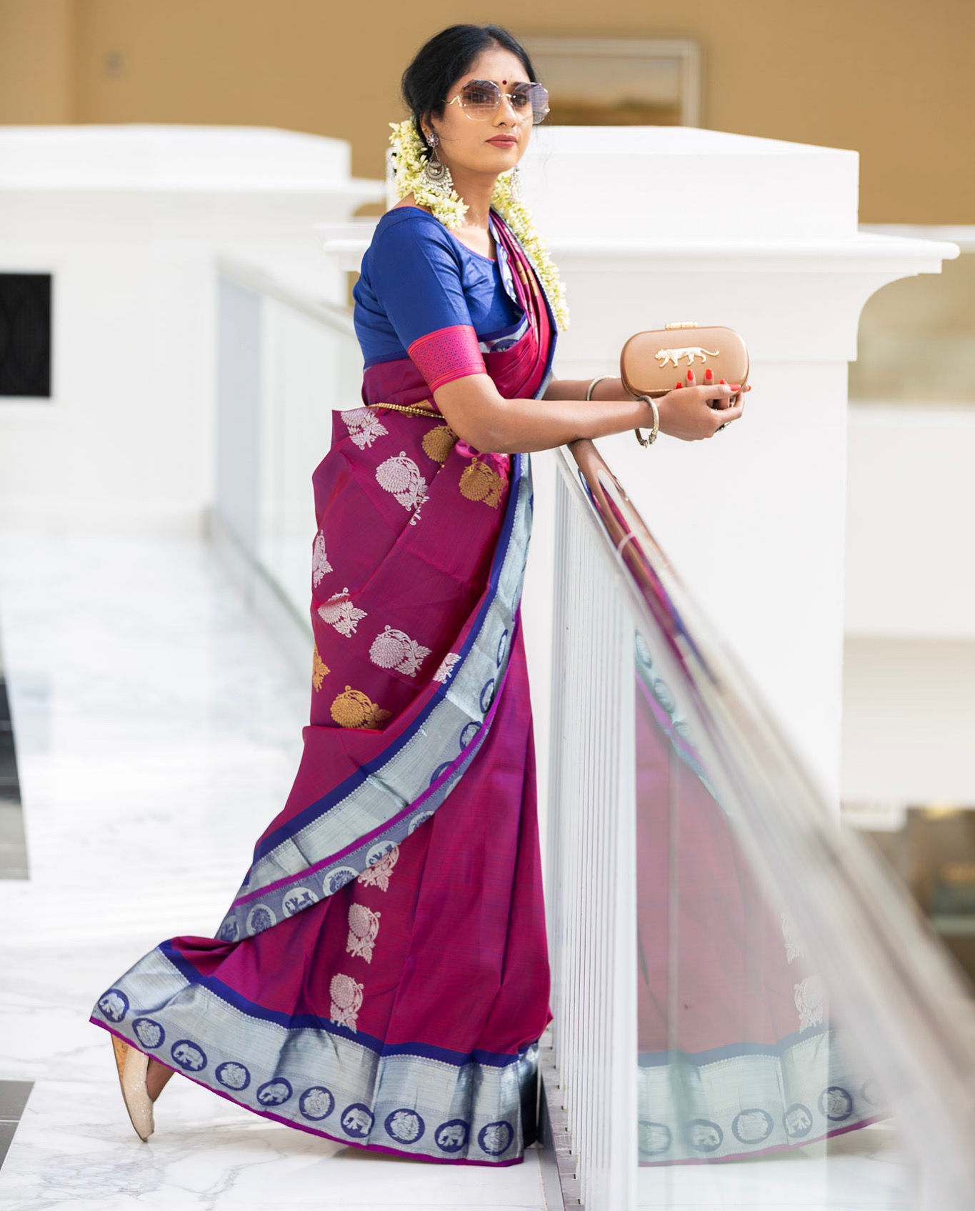 Pure silk Kanjivaram.