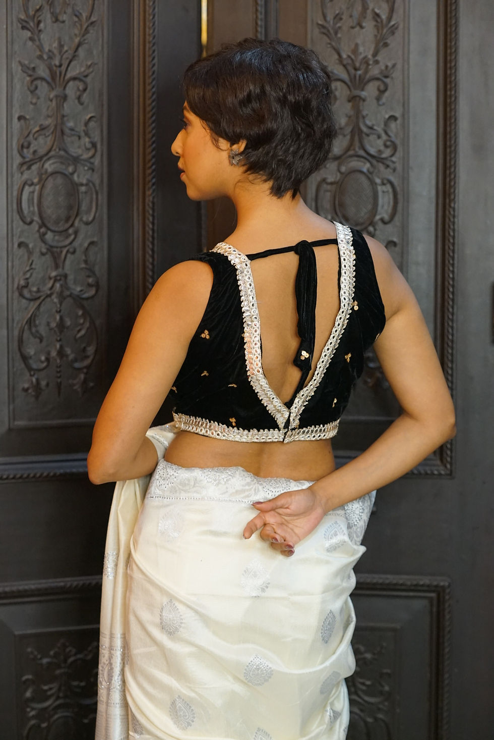 Thumbnail: Black velvet Blouse.