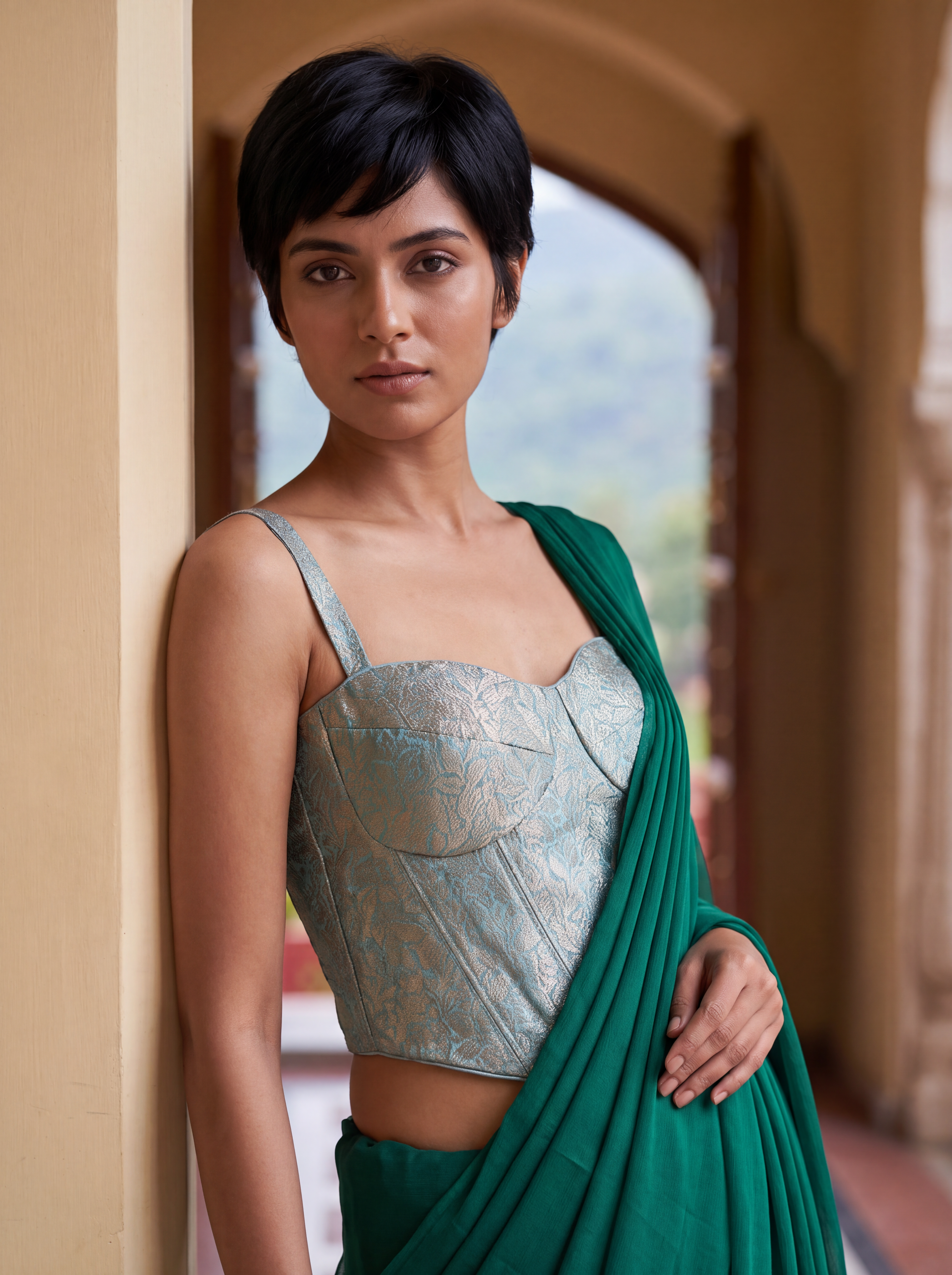 Corset Banarasi Brocade  Blouse