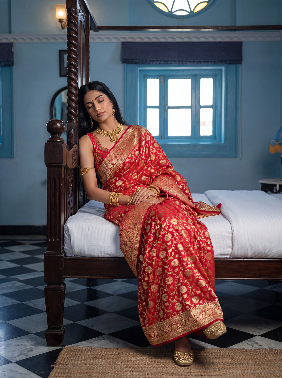 Thumbnail: Bridal Saree with Zardosi work