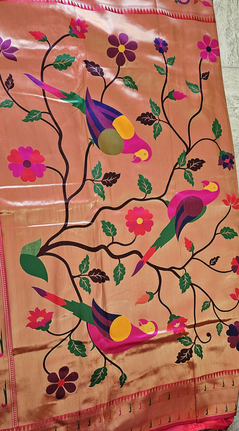 Thumbnail: Peacock paithani saree 