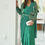 Thumbnail: Drape Saree - Saree, Jacket & Belt Set - Sea Green.
