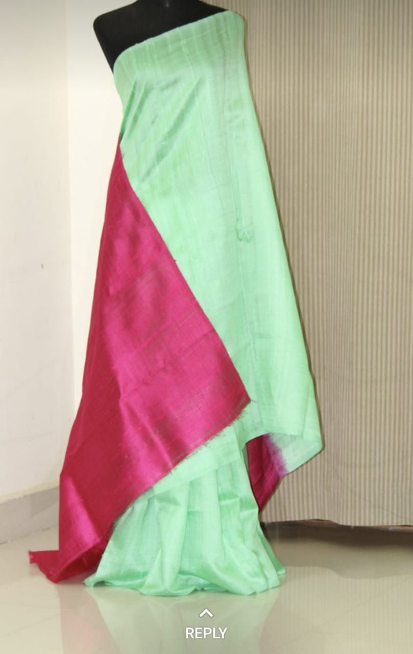 Thumbnail: Borderless pastel shade Gicha saree