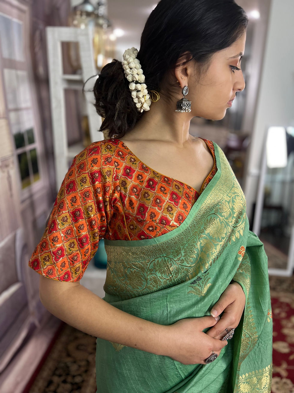 Thumbnail: Multicolor brocade Blouse.